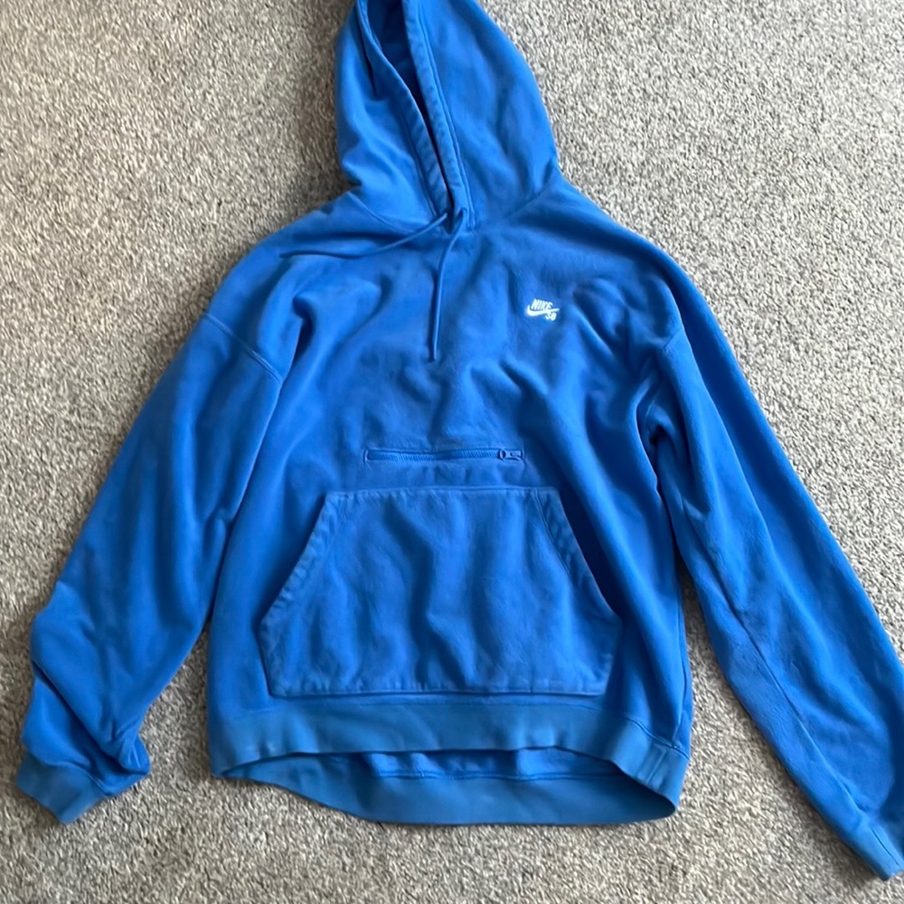 Nike blue fleece sweatshirt mens